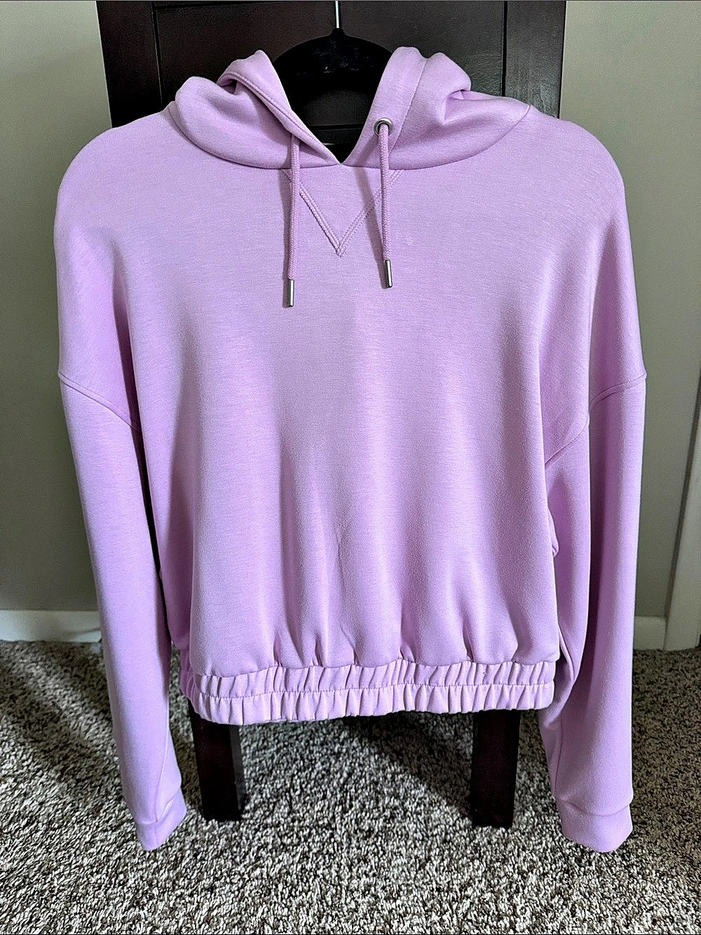 Scoop Women's Scubaknit Pullover Hoodie Purple Small